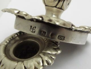 LOVELY RARE ENGLISH ANTIQUE VICTORIAN 1848 SOLID STERLING SILVER CHAMBERSTICK 6