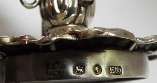 LOVELY RARE ENGLISH ANTIQUE VICTORIAN 1848 SOLID STERLING SILVER CHAMBERSTICK 7