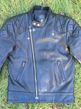 Lewis Leathers Monza Vintage Leather Motorcycle Jacket 44