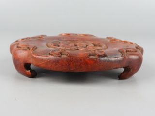 Chinese Exquisite Hand - carved Wooden Base 5