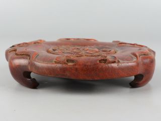 Chinese Exquisite Hand - carved Wooden Base 6