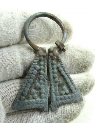 Authentic Medieval Viking Bronze Penannular Omega Brooch - J201