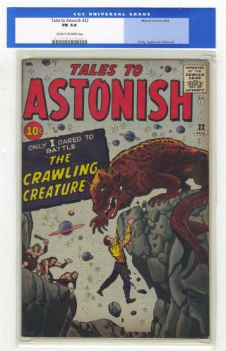 Tales To Astonish 22 Fn 6.  0 Vintage Atlas Marvel Comic Pre - Hero Scifi Old Label