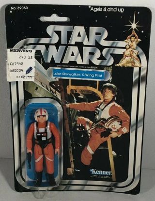 Vintage Star Wars Luke Skywalker X - Wing Pilot Figure 21 Back Card Bubble Kenner