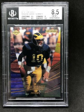 2000 Tom Brady Collectors Edge hologold /20 missing serial bgs 8.  5 RARE 2