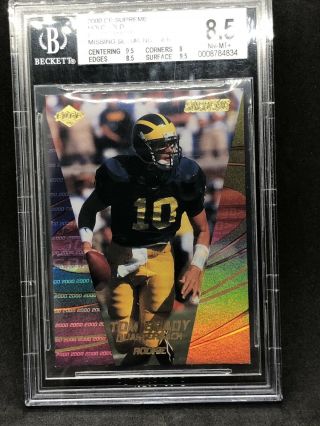 2000 Tom Brady Collectors Edge hologold /20 missing serial bgs 8.  5 RARE 5