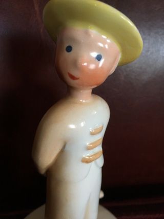 Royal Dux Katri Ceramic Figurine Tintin Boy Dog Czechoslovakia Signed Numbered 2