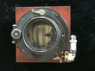 Antique 20s Bausch Lomb Zeiss Protar Viia Convertible Lens On Board,  F70,  305mm