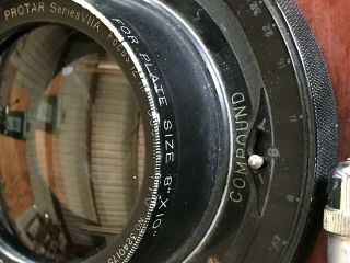 Antique 20s Bausch Lomb Zeiss Protar VIIa Convertible Lens on Board,  f70,  305mm 3