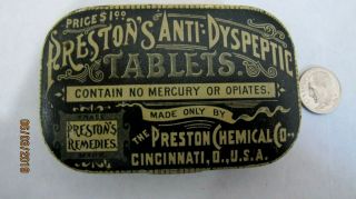 Vintage Medicine Tin,  Preston 