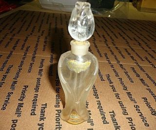Vintage Guerlain Perfume Bottle Shalimar Amphore Flacon Rosebud 1/2 Oz.  Open