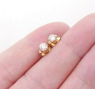 18ct Rose Gold 1/2ct Diamond Earrings,  Stud