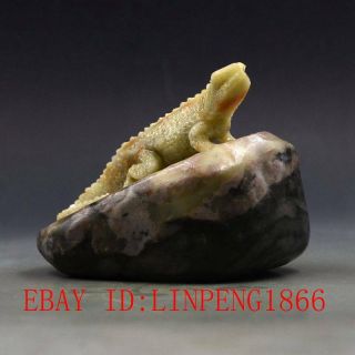 Chinese Exquisite 100 Natural Shoushan Stone Hand - Carved Shouxing Statue L02