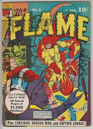 Flame Comics 6 Rare Vg,  Bondage Cover Eye Appeal For Grade