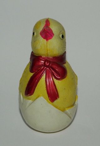 Vintage & Rare Art Deco Celluloid Bird On Egg Candy Container Toy Japan 40 