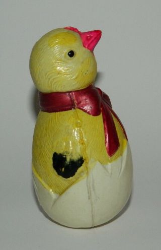 VINTAGE & RARE ART DECO CELLULOID BIRD ON EGG CANDY CONTAINER TOY JAPAN 40 ' s 2 2