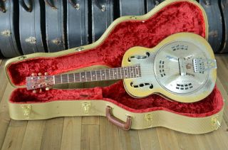 Vintage 1937 Dobro M - 32 Fiddle Edge spider cone resonator guitar Old Kraftsmen 2