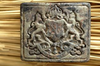 Wwii Bulgarian King Ferdinand Officers`belt Buckle With Royal Coat Of Arms Ww2