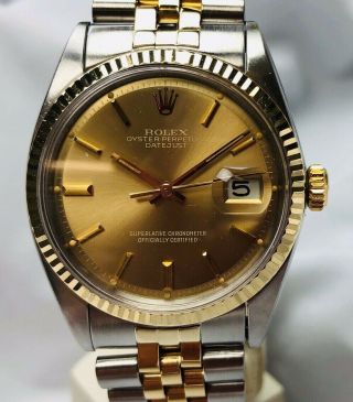 1966 Vintage Rolex Datejust Ref.  1601 Ghost Dial Jb Bracelet Wristwatch