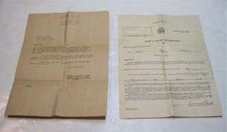 Wwii Notice Of Classification & Us Army Induction Orders For Dec.  26,  1942