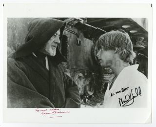 Star Wars - Vintage 8x10 Autographed By Alec Guinness And Mark Hamill - Scarce