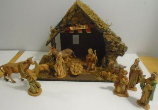 Vintage Fontanini Depose 1983 13 Piece Nativity Set 4 " Figurines
