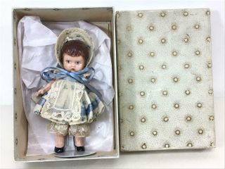 Rare Vintage Japan,  Nancy Ann Storybook Doll - Mistress Mary W/sunburst Box