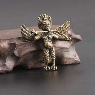 Chinese Old Asian Antiques Eagle Exquisite Key Buckle Pendant Statue C3