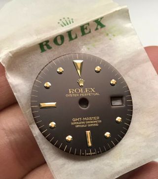 Vintage Rolex 18K GMT Master ref.  1675 BROWN NIPPLE DIAL only 2