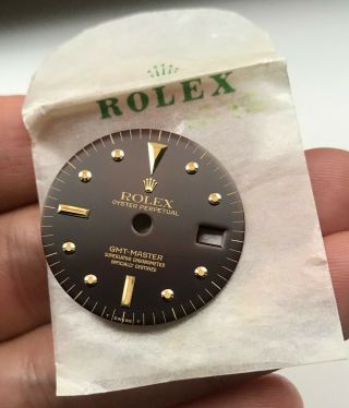 Vintage Rolex 18K GMT Master ref.  1675 BROWN NIPPLE DIAL only 4