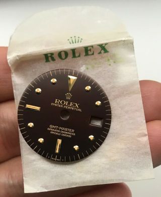 Vintage Rolex 18K GMT Master ref.  1675 BROWN NIPPLE DIAL only 5