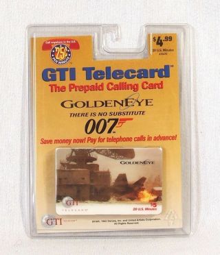 Vintage 1995 James Bond 007 Goldeneye Gti Telecard In Package B1