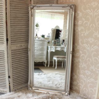 Extra Large Silver Wall Floor Ornate Mirror Bedroom Hall Living Room Vintage