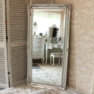 Extra Large silver Wall Floor Ornate Mirror bedroom hall living room vintage 2