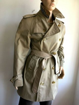 Burberry Mens Medium 38 - 40 Double Breasted Vintage Trench Coat Raincoat Jacket