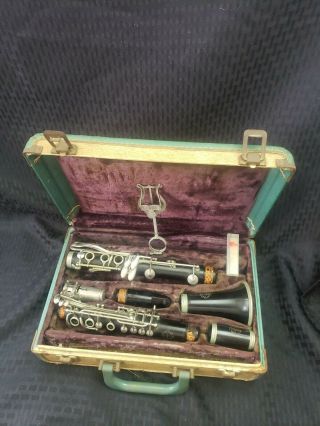 Vintage Mcintyre System France Clarinet Or Restoration With Case