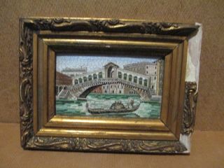 Impressive C.  1880 Micromosaic View Of Venetian - Mosaic Studio.