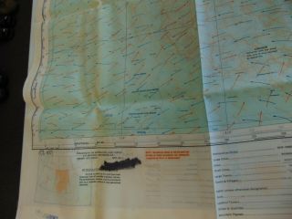Large Korea War US AAF double sided silk escape map Thailand & Vietnam 1950 3