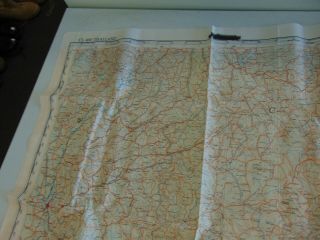 Large Korea War US AAF double sided silk escape map Thailand & Vietnam 1950 6