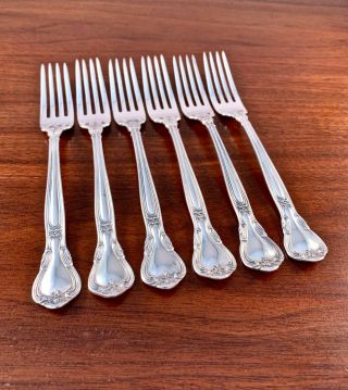 (6) Gorham Co Sterling Silver Dinner Forks: Chantilly No Mono 7 1/2 " (last Set)