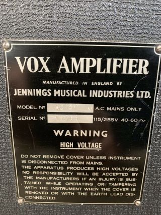 1966 VOX JMI AC15 Twin Vintage Amp 3