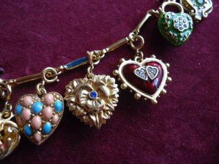 Joan Rivers COMPLETE 19 Charm Hearts & Flowers Necklace 4