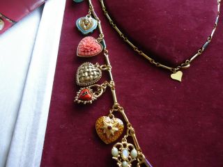 Joan Rivers COMPLETE 19 Charm Hearts & Flowers Necklace 6