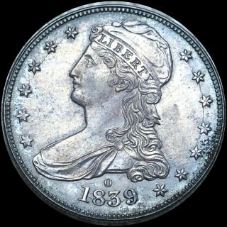 1839 - O Capped Bust Silver Half Dollar,  HIGH Uncirculated BU MS Rare.  No Resv 4