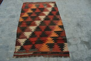 B1572 Vintage Handwoven Afghan Tribal Kelim Wool Rug /turkish Rug 3 
