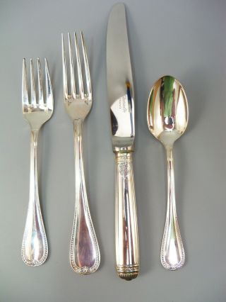 Malmaison By Christofle France Silverplate 4 Piece Dinner Size Setting