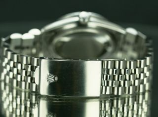 Rolex Vintage Men ' s Datejust 36mm Steel Silver Diamond Dial Engine - Turned Bezel 7