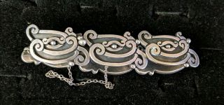 Vintage Sterling Silver Margot De Taxco Bracelet Signed & Numbered 50.  1grams