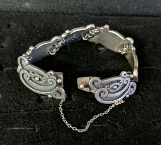 Vintage Sterling Silver Margot de taxco bracelet signed & numbered 50.  1grams 7