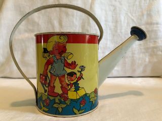 Vintage Ohio Art Litho Tin Childs Watering Can